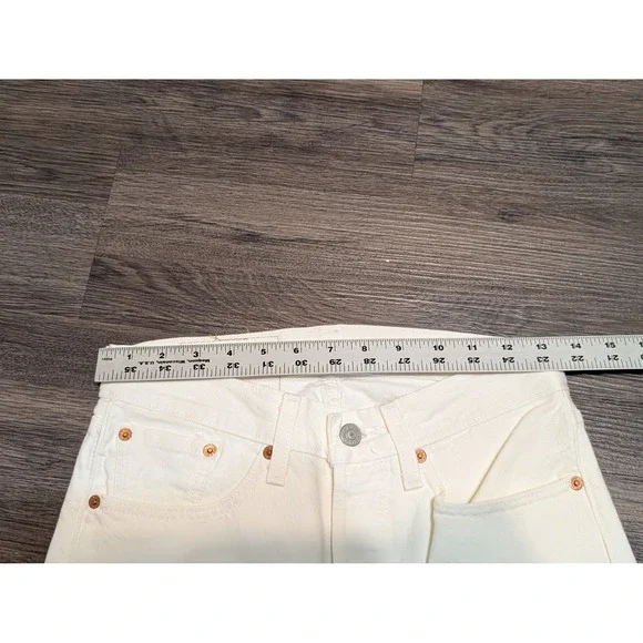 Levis Denim Tears 501 DT White Straight Leg Jeans Mens W27 L30 A1592-0004